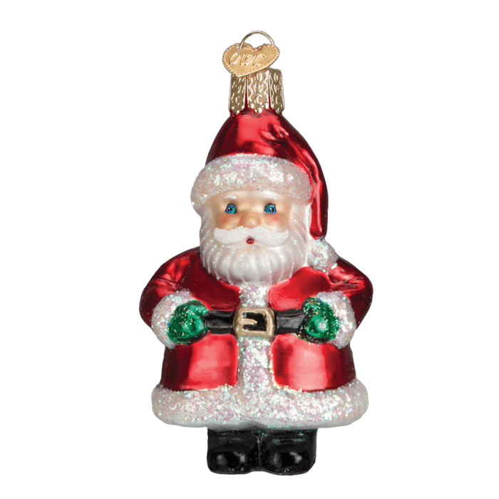 Old World Christmas Blown Glass Short Stuff Santa Ornament