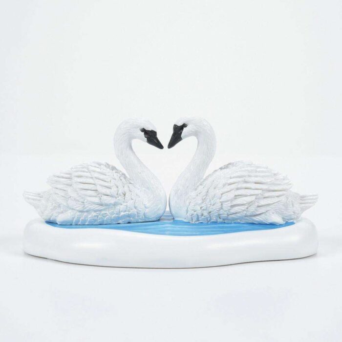 Dept 56 Village White Christmas Swans