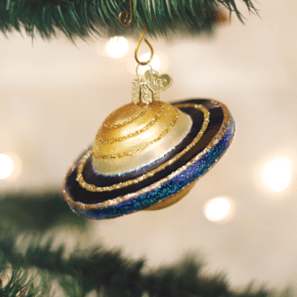Old World Christmas Blown Glass Saturn Ornament