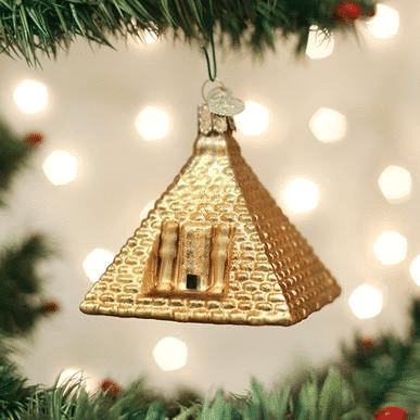 Old World Christmas Blown Glass Egyptian Pyramid Ornament