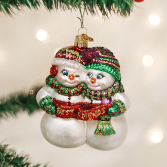 Old World Christmas Blown Glass Best Friends Ornament
