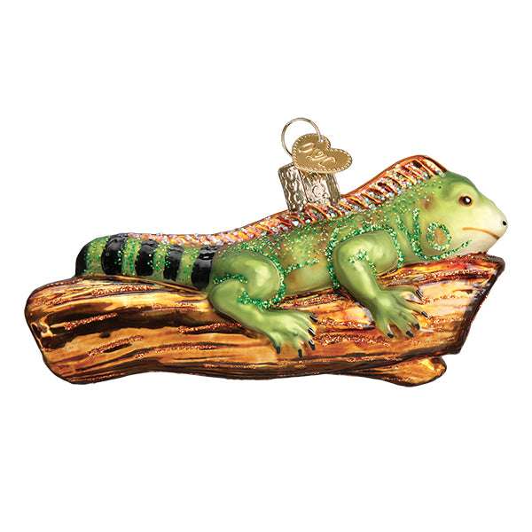 Old World Christmas Blown Glass Iguana Ornament