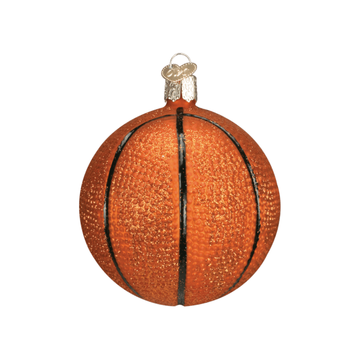 Old World Christmas Blown Glass Basketball Ornament