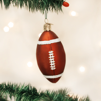 Old World Christmas Blown Glass Football Ornament
