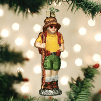 Old World Christmas Blown Glass Hiker Ornament