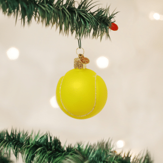 Old World Christmas Blown Glass Tennis Ball Ornament