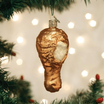 Old World Christmas Blown Glass Fried Chicken Ornament