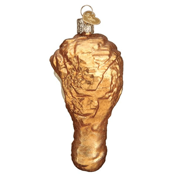 Old World Christmas Blown Glass Fried Chicken Ornament