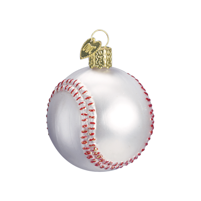 Old World Christmas Blown Glass Baseball Ornament