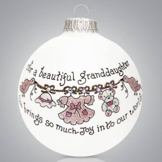 Granddaughter Joy Glass Ball Ornament