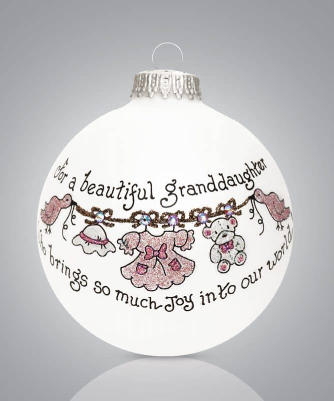 Granddaughter Joy Glass Ball Ornament