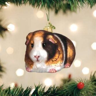 Old World Christmas Blown Glass Guinea Pig Ornament