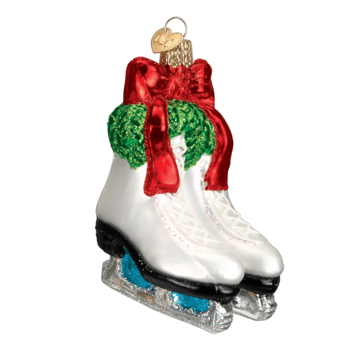 Old World Christmas Blown Glass Holiday Skates Ornament