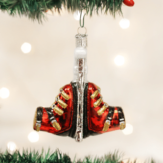 Old World Christmas Blown Glass Ski Boots Ornament