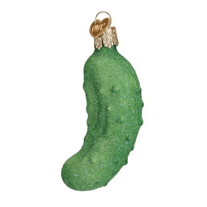 Old World Christmas Blown Glass Glistening Pickle Ornament