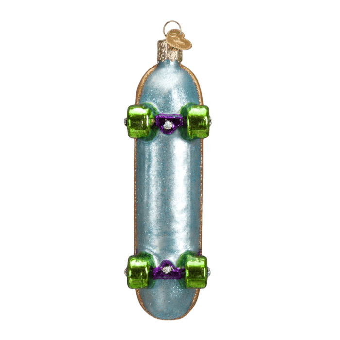 Old World Christmas Blown Glass Skateboard Ornament