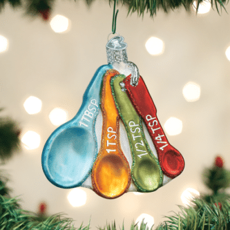 Old World Christmas Blown Glass Measuring Spoons Ornament