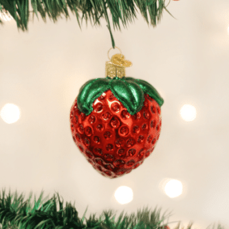 Old World Christmas Blown Glass Summer Strawberry Ornament