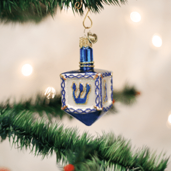 Old World Christmas Blown Glass Dreidal Ornament