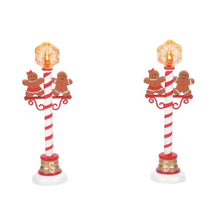 Dept 56 North Pole Village Gingerbread Street Lights