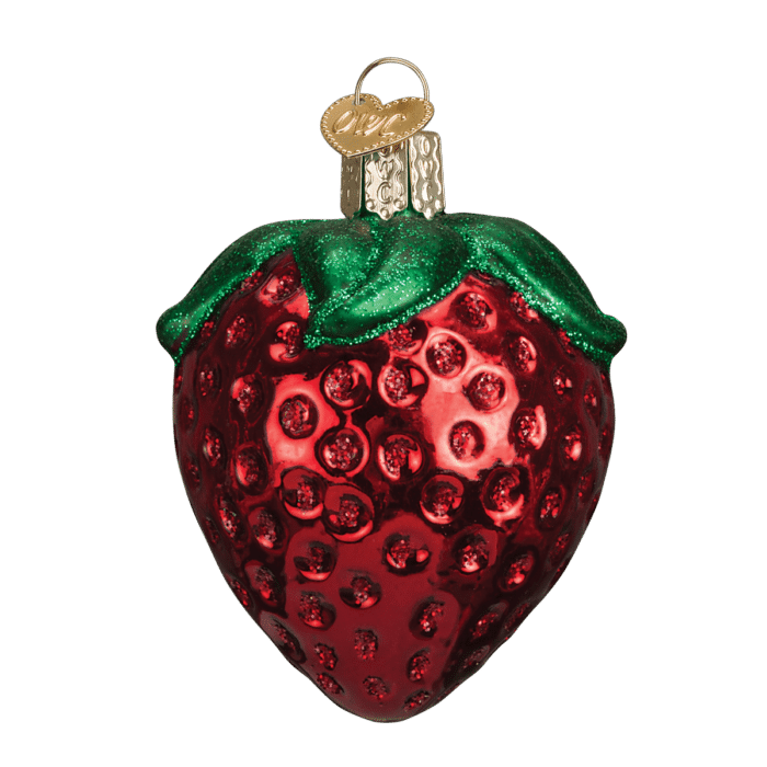 Old World Christmas Blown Glass Summer Strawberry Ornament