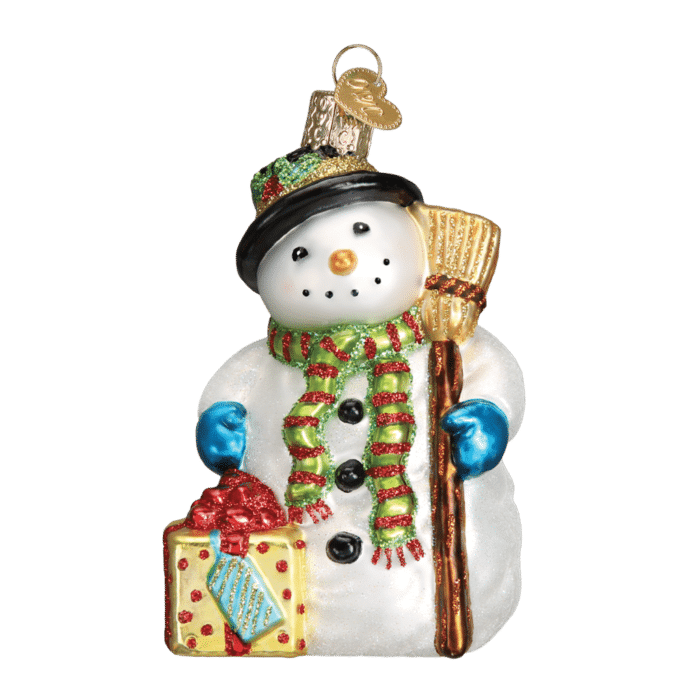 Old World Christmas Blown Glass Gleeful Snowman Ornament