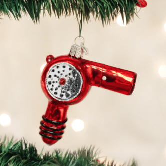 Old World Christmas Blown Glass Blow Dryer Ornament