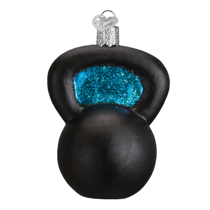 Old World Christmas Blown Glass Kettlebell Weight Ornament
