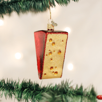 Old World Christmas Blown Glass Cheese Wedge Ornament