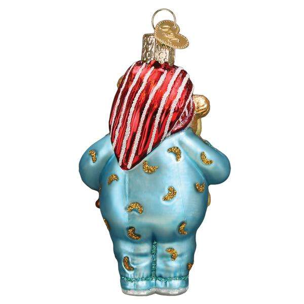 Old World Christmas Blown Glass Bedtime Teddy Bear Ornament
