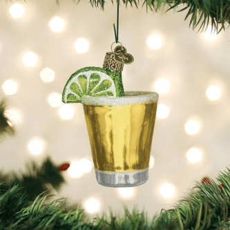 Old World Christmas Blown Glass Tequila Shot Ornament
