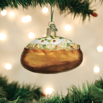 Old World Christmas Blown Glass Baked Potato Ornament