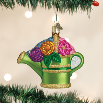 Old World Christmas Blown Glass Watering Can Ornament