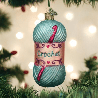 Old World Christmas Blown Glass Crochet Ornament