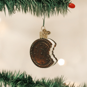 Old World Christmas Blown Glass Sandwich Cookie Ornament