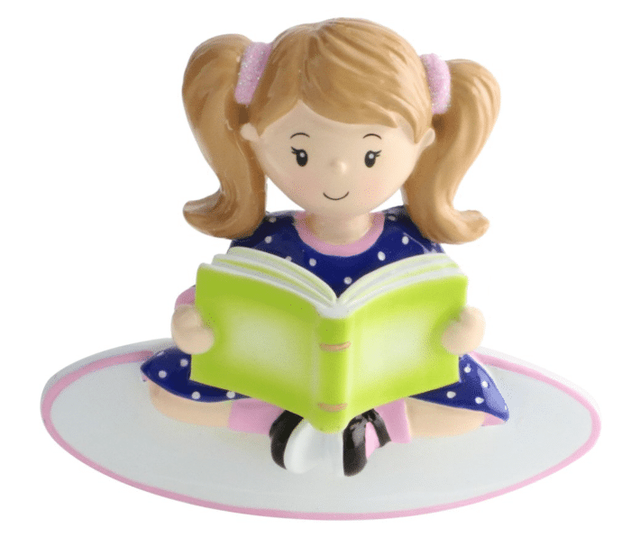 Boy or Girl Reading a Book Personalized Ornament