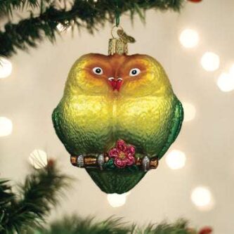 Old World Christmas Blown Glass Lovebirds Ornament