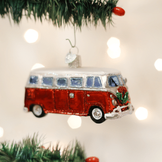 Old World Christmas Blown Glass Camper Van Ornament
