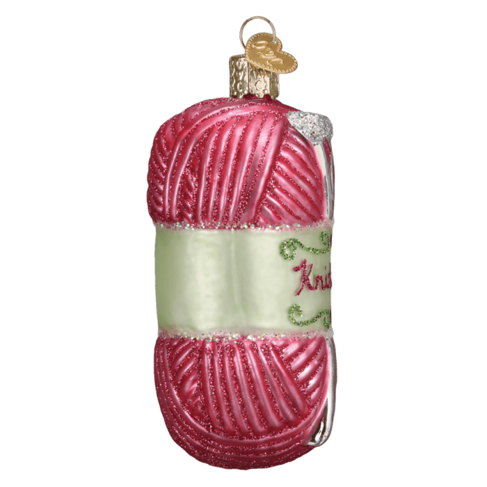 Old World Christmas Blown Glass Knitting Yarn Ornament