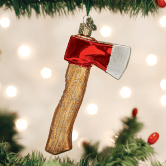 Old World Christmas Blown Glass Axe Ornament