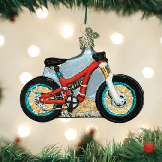 Old World Christmas Blown Glass Mountain Bike Ornament