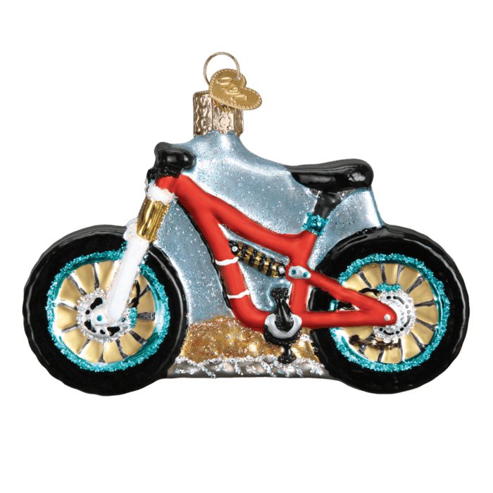 Old World Christmas Blown Glass Mountain Bike Ornament