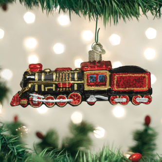 Old World Christmas Blown Glass Train Ornament