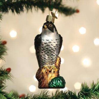 Old World Christmas Blown Glass Peregrine Falcon Ornament