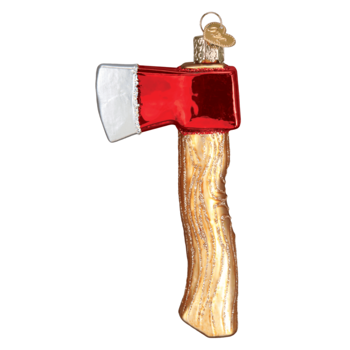 Old World Christmas Blown Glass Axe Ornament