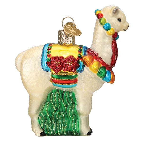 Festive Alpaca Ornament Old World Christmas