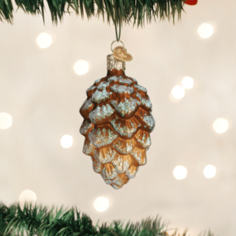 Old World Christmas Blown Glass Woodland Cone Ornament