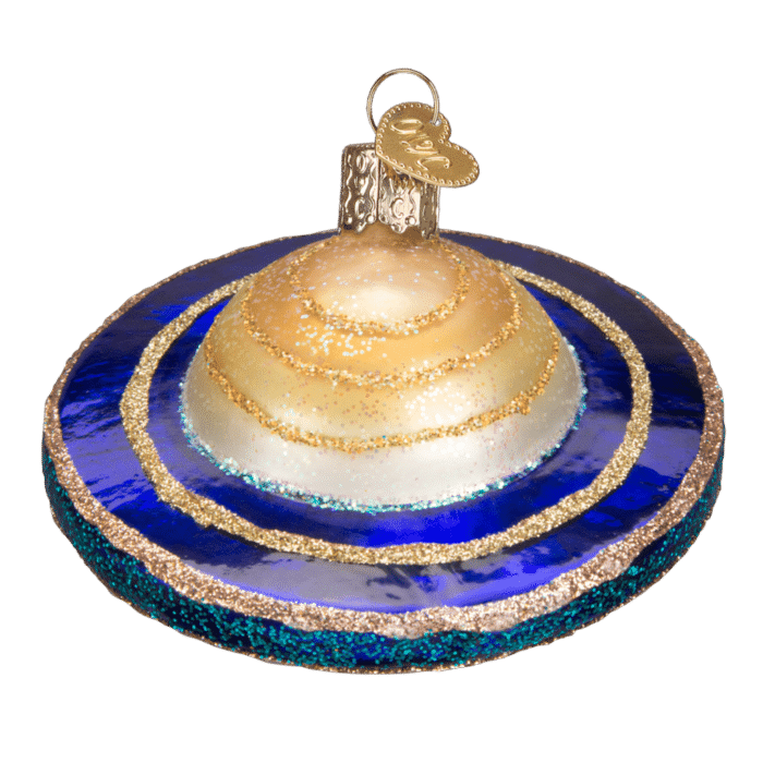 Old World Christmas Blown Glass Saturn Ornament