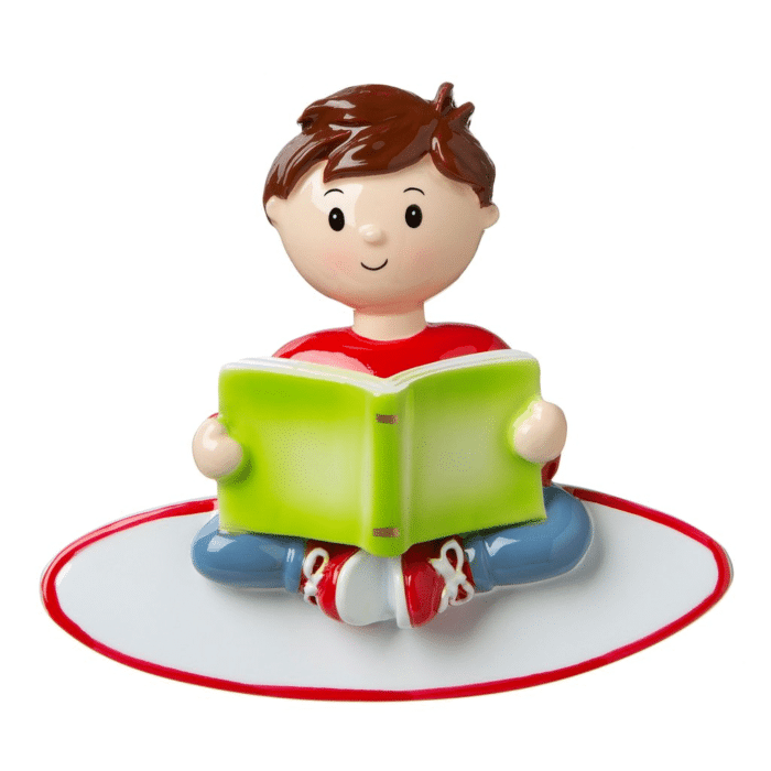 Boy or Girl Reading a Book Personalized Ornament