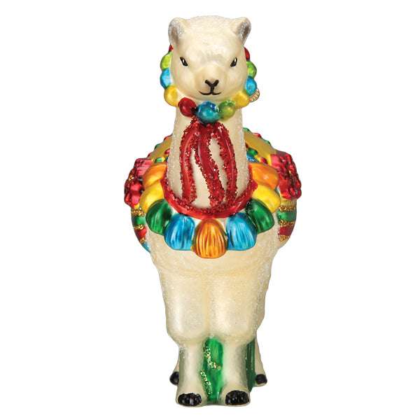 Festive Alpaca Ornament Old World Christmas